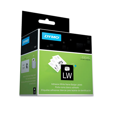 DYMO Authentic LW Name Badge Labels for LabelWriter Printers White 2-1/4 x 4 1 Roll of 250