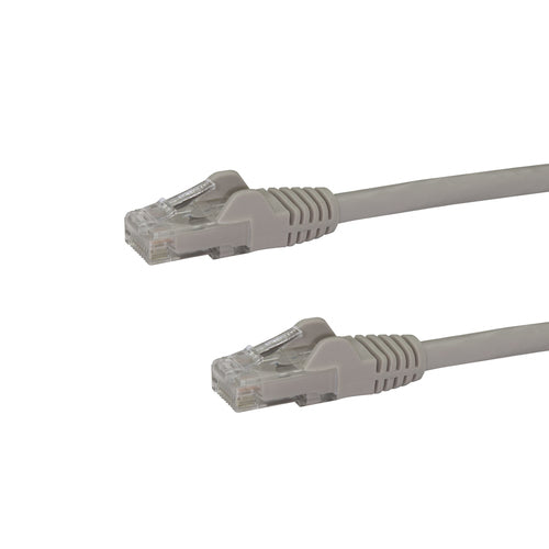 StarTech.com 9ft CAT6 Ethernet Cable - Gray CAT 6 Gigabit Ethernet Wire -250MHz 100W PoE RJ45 UTP Network/Patch Cord Snagless w/Strain Relief Individually Tested