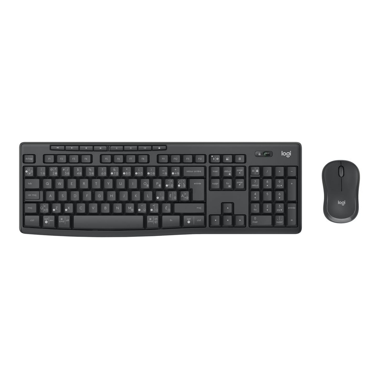 Logitech Mk370 Combo For Business - Keyboard And Mouse Set - Wireless - Bluetooth Le - Qwerty - Canadian French - Graphite