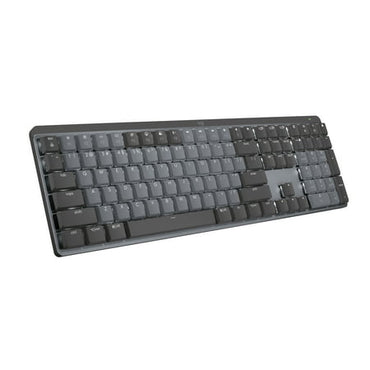Logitech MX Mechanical Wireless Illuminated Performance Keyboard Clicky Switches Backlit Keys Bluetooth USB-C macOS Windows Linux iOS Android Metal Graphite