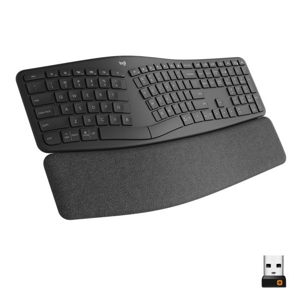 Logitech ERGO Series K860 Wireless Ergonomic Keyboard - Split Keyboard Wrist Rest - Graphite