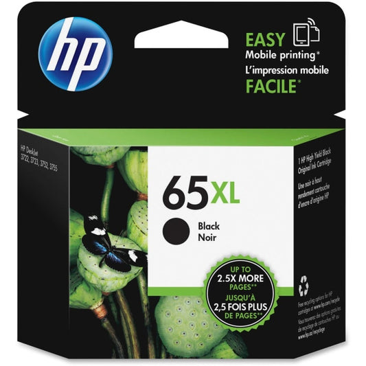 HP 65XL Original Single Ink Cartridge - Black (HEWN9K04AN): High Yield Printer Ink