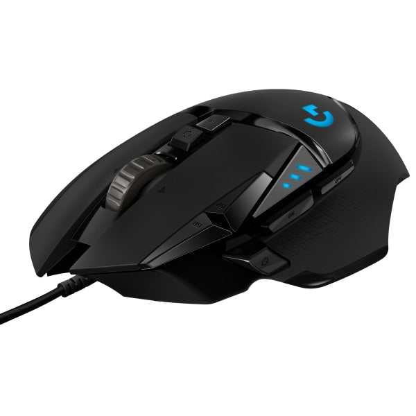 Logitech G502 HERO High Performance Wired Gaming Mouse HERO 25K Sensor 25 600 DPI RGB Adjustable Weights Black
