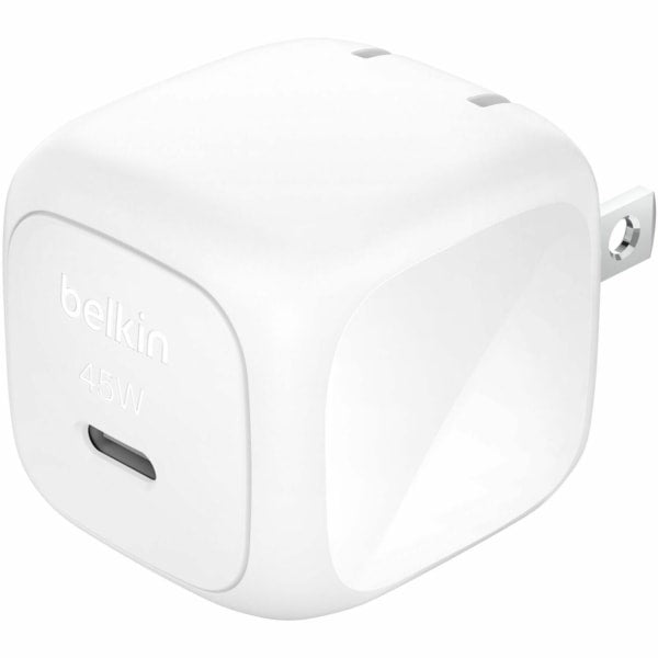 Belkin BoostCharge - Power adapter - compact - 45 Watt - Power Delivery 3.1 Fast Charge (24 pin USB-C)