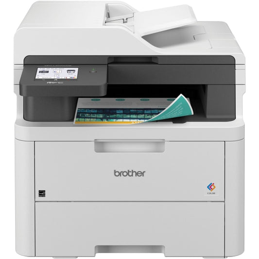 Brother - MFC-L3720CDW Wireless Digital Color All-in-One Printer with Laser Quality Output and Refresh Subscription Eligibility - White