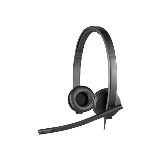 Logitech H570e Over-the-Head Wired USB Headset with Replaceable Earbands Black