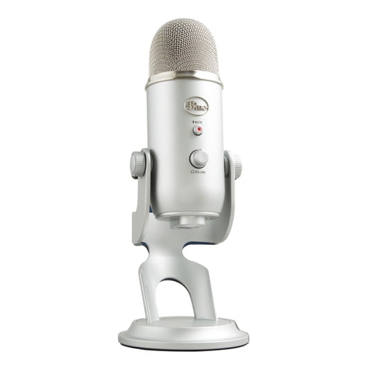 Blue Yeti USB Microphone for PC Mac Gaming Recording Streaming Podcasting Plug and Play Silver
