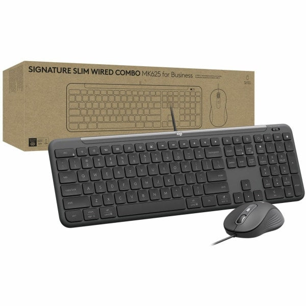 Logitech Signature Slim Wired Combo MK625 Optical Wired Mouse Graphite