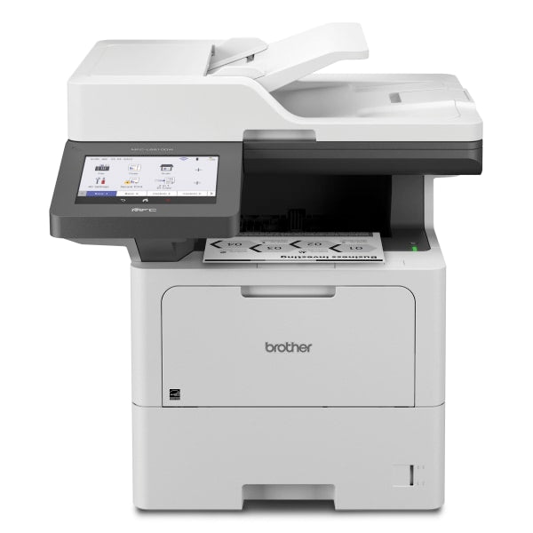 Brother - MFC-L6810DW Wireless Black-and-White All-in-One Laser Printer - White/Gray