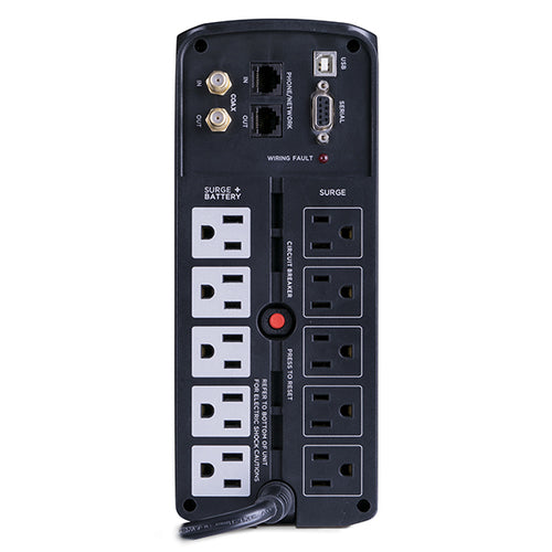 CyberPower BRG1000AVRLCD uninterruptible power supply (UPS) 1 kVA 600 W 10 AC outlet(s)