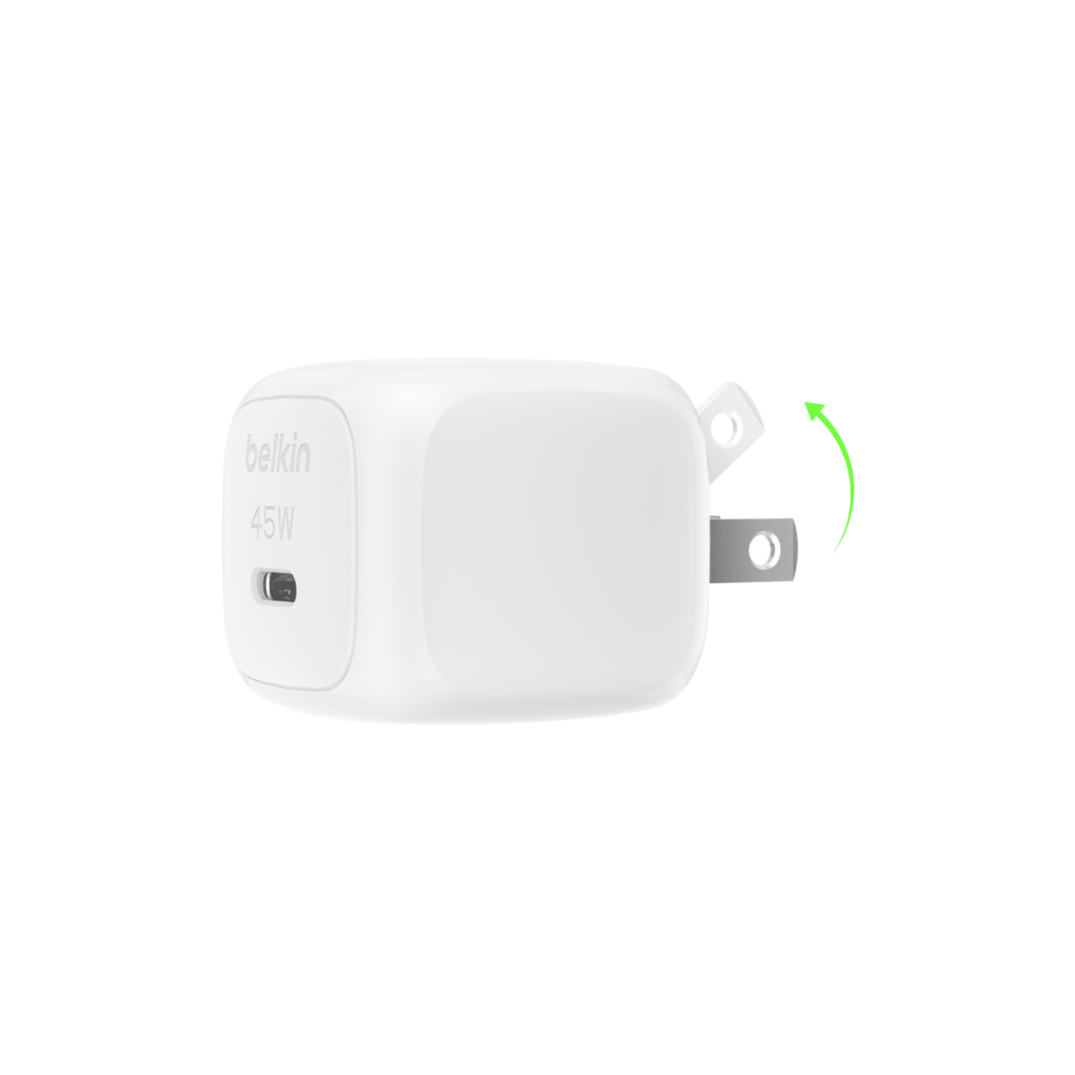 Belkin BoostCharge - Power adapter - compact - 45 Watt - Power Delivery 3.1 Fast Charge (24 pin USB-C)