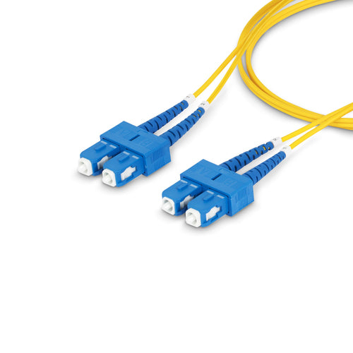 StarTech.com 1m (3.3ft) SC to SC (UPC) OS2 Single Mode Duplex Fiber Optic Cable, 9/125µm, 40G/100G Zipcord, Bend Insensitive, Low Insertion Loss - LSZH Fiber Jumper Cord