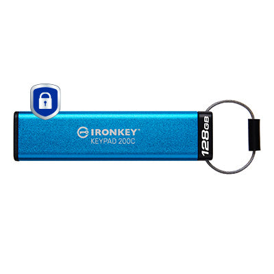 Kingston Technology IronKey 128GB USB-C Keypad 200C, FIPS 140-3 Lvl 3 AES-256