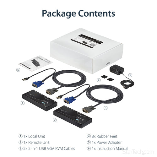 StarTech.com USB VGA KVM Console Extender over CAT5 UTP (500 ft)