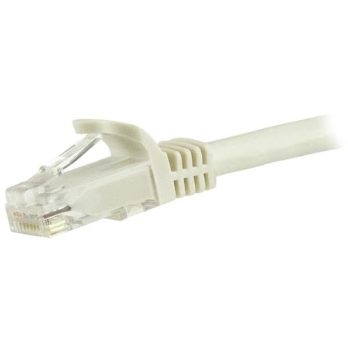 StarTech.com 6in CAT6 Ethernet Cable - White CAT 6 Gigabit Ethernet Wire -250MHz 100W PoE RJ45 UTP Network/Patch Cord Snagless w/Strain Relief Individually Tested
