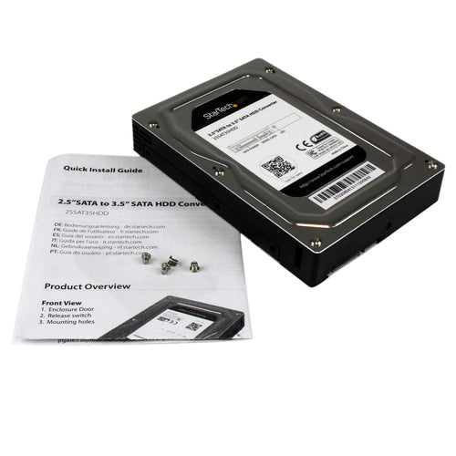 StarTech.com 2.5” to 3.5” SATA Aluminum Hard Drive Adapter Enclosure with SSD / HDD Height up to 12.5mm
