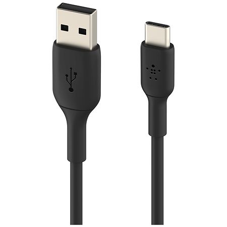 Belkin BoostCharge USB-C Cable (1M/3.3ft) USB-C to USB-A Cable USB Type-C Cable for iPhone 16 Series Samsung Galaxy S24 S24+ Note20 Pixel 8 Pixel 7 iPad Pro Nintendo Switch and More - Black