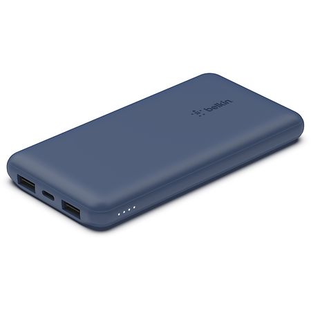 Belkin - BoostCharge USB-C Portable Charger 10K Power Bank with 1 USB-C Port and 2 USB-A Ports & Included USB-C to USB-A Cable - Blue