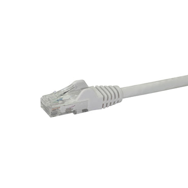 StarTech.com 1ft CAT6 Ethernet Cable - White CAT 6 Gigabit Ethernet Wire -250MHz 100W PoE RJ45 UTP Network/Patch Cord Snagless w/Strain Relief Individually Tested