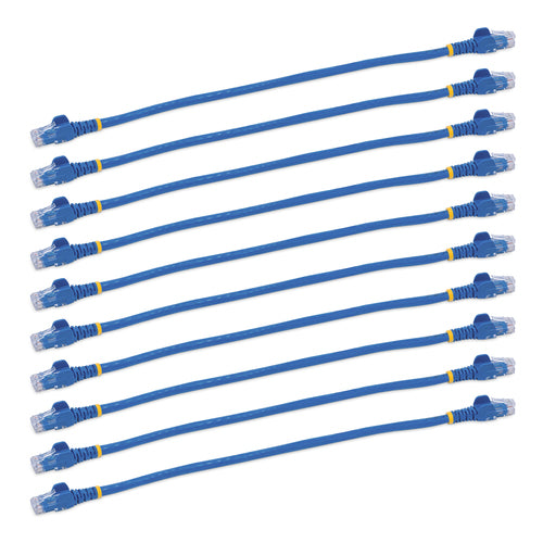 StarTech.com 1 ft. CAT6 Ethernet cable - 10 Pack - ETL Verified - Blue CAT6 Patch Cord - Snagless RJ45 Connectors - 24 AWG Copper Wire – UTP Ethernet Cable