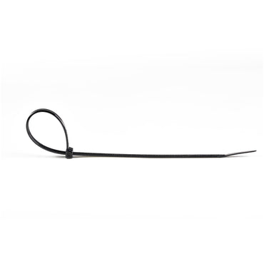 StarTech.com 8"(20cm) Cable Ties - 1/8"(4mm) wide, 2-1/8"(55mm) Bundle Diameter, 50lb(22kg) Tensile Strength, Nylon Self Locking Zip Ties w/ Curved Tip - 94V-2/UL Listed, 1000 Pack - Black - TAA