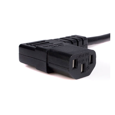 StarTech.com 10ft (3m) Computer Power Cord, 18AWG, NEMA 5-15P to Right Angle C13, 10A 125V, Black Replacement AC Power Cord, Printer Power Cord, PC Power Supply Cable, Monitor Power Cable - UL Listed