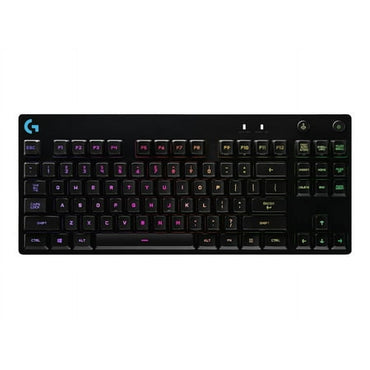 Logitech G PRO Mechanical Gaming Keyboard Ultra Portable Tenkeyless Design Detachable Micro USB Cable 16.8 Million Color LIGHTSYNC RGB Backlit Keys