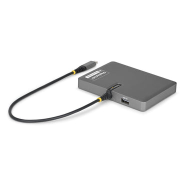 StarTech.com USB-C to Quad-Monitor Workstation Adapter, 4K 60Hz DisplayPort, 140W PD Passthrough for Laptop Charging, USB Port for Wireless Keyboard / Mouse, TAA