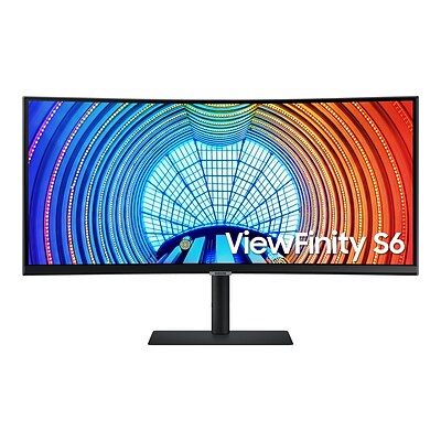 Samsung - ViewFinity S65UA 34" LED Curved Ultra-WQHD FreeSync Monitor with HDR10 (USB Type-C, HDMI, DisplayPort, LAN, USB) - Black