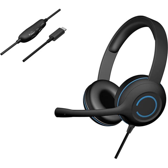 Cyber Acoustics USB-C Stereo Headset Black AC-5014