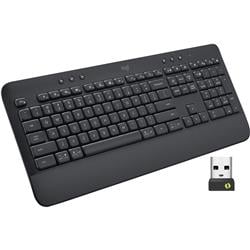 Logitech Signature K650 Comfort Full-Size Wireless Keyboard with Wrist Rest Bluetooth and Logi Bolt USB receiver Deep-Cushioned Keys Numpad Compatible with Window/Mac