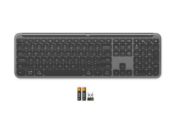 Logitech Signature Slim K950 Wireless Keyboard Sleek Design Switch Typing Between Devices Quiet Typing Bluetooth Multi-OS Windows Mac Chrome - Graphite