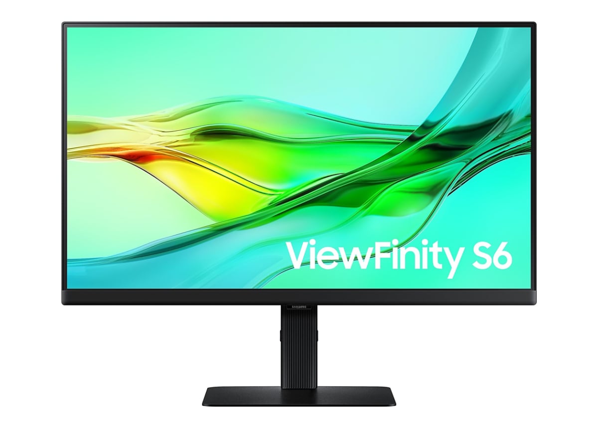 Samsung ViewFinity 24" S6 (S60D) QHD HDR10 Monitor with USB-C and Daisy Chain (HDMI, USB, DisplayPort) - Black