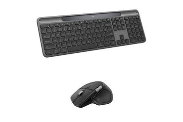 Logitech Signature Slim Solar+ Wireless Keyboard, Bluetooth, Graphite, 920013755