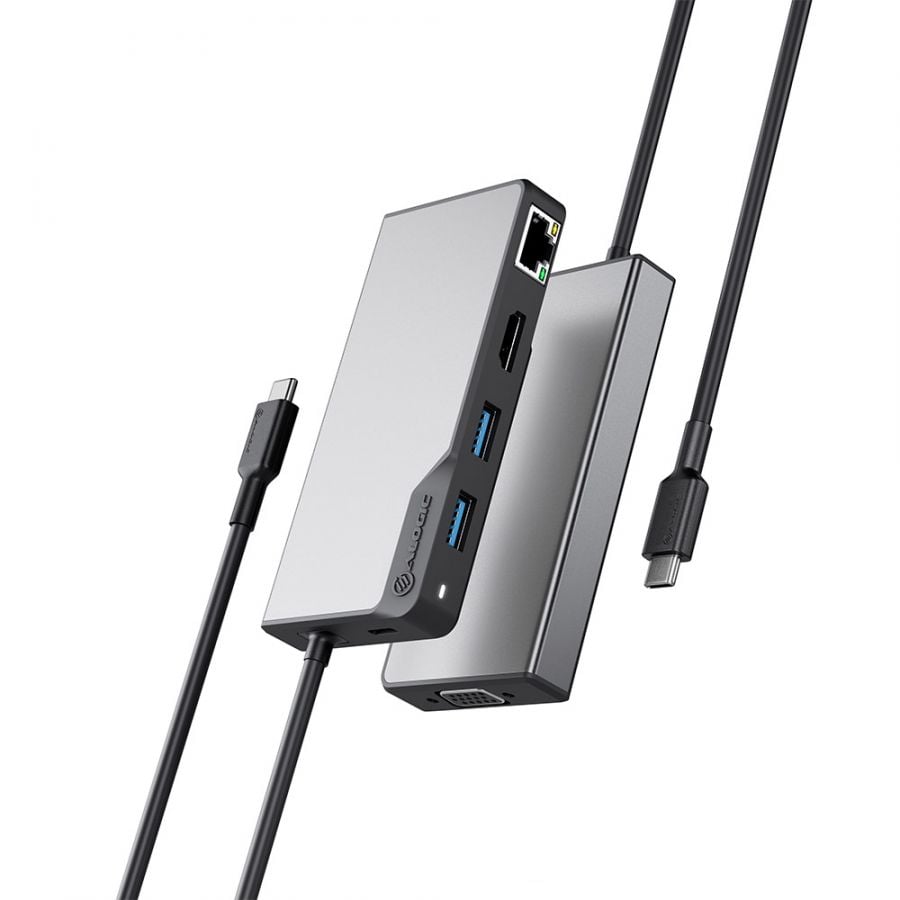 ALOGIC USB-C Fusion MAX 6-in-1 Hub V2 - Docking station - USB-C 3.1 Gen 1 - VGA, HDMI - 1GbE