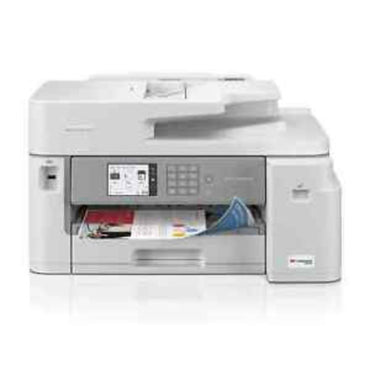 Brother - MFC-J5855DW INKvestment Tank All-in-One Inkjet Printer with up to 1-Year of Ink In-box - White/Gray