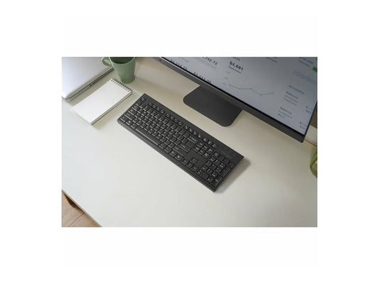 Kensington KB270 EQ Rechargeable AI keyboard with Copilot Key - Wireless Connectivity - Bluetooth/RF - 5 - 2.40 GHz - USB Type A Interface - 104 Key(s) - CoPilot Hot Key(s) - Windows Mac OS - PC ...