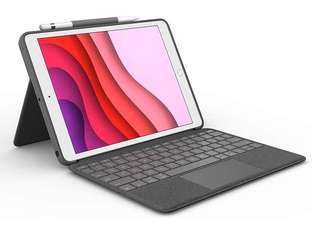Logitech Combo Touch for iPad (7th 8th and 9th generation) keyboard case with trackpad wireless keyboard Smart Connector technology - Graphite