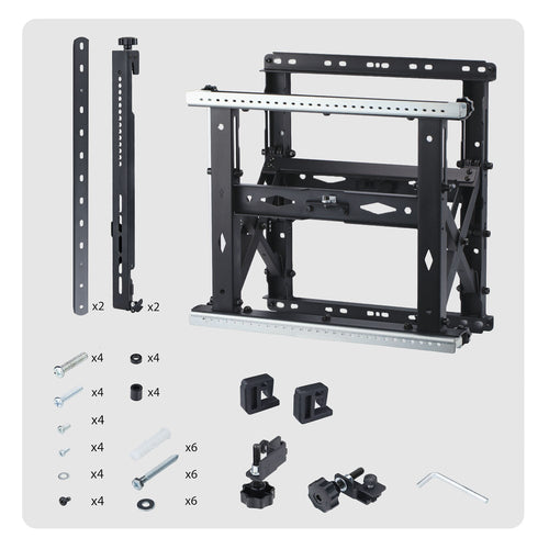 StarTech.com Video Wall TV Mount for up to 70-inch and 154lb (70kg) Displays, Landscape/Portrait Orientation, Bracket with Kickstand Design, Six-Point Adjustments