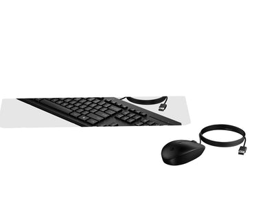 HP 225 WIRED MOUSE AND KB G2 UNITED STATES / CANADA ENGLISH keyboard Mouse included Office USB Black