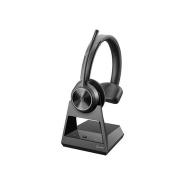 Poly Savi 7310-M Office DECT 1920-1930 MHz Single Ear Headset - Mono - Wireless - DECT 6.0 - 590.6 ft - 20 Hz - 20 kHz - On-ear - Monaural - Ear-cup - Noise Cancelling Microphone - Black
