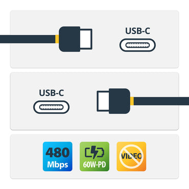 StarTech.com 3ft (0.9m) White USB-C Charging Cable, USB C Cable, USB 2.0 Type-C Laptop Charger Cord, 60W 3A Power Delivery, TPE Jacket, USB-C Data Transfer Cable, M/M