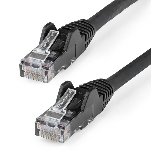 StarTech.com 20ft (6m) CAT6 Ethernet Cable - LSZH (Low Smoke Zero Halogen) - 10 Gigabit 250Mhz 100W PoE RJ45 UTP Network Patch Cord Snagless with Strain Relief - Black CAT 6, ETL Verified, 24AWG