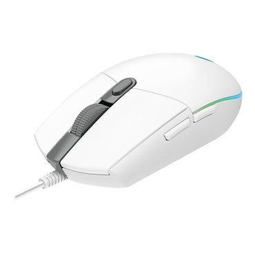 Logitech G203 Wired Gaming Mouse 8 000 DPI Rainbow Optical Effect LIGHTSYNC RGB 6 Programmable Buttons White