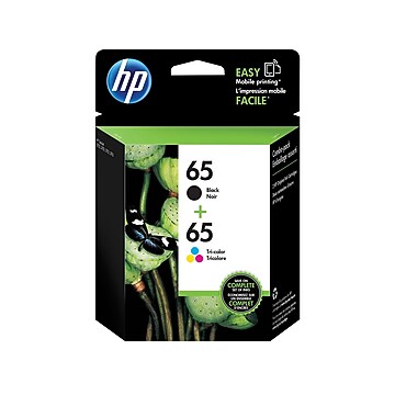 HP 65 2-pack Black/Tri-color Original Ink Cartridges ~120 pages T0A36AN#140