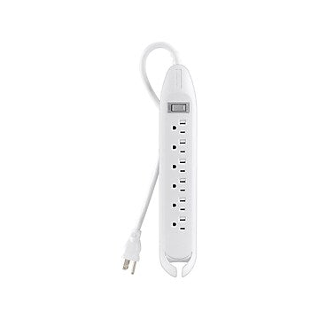 Belkin Power Strip 6 Outlets 12 ft Cord White