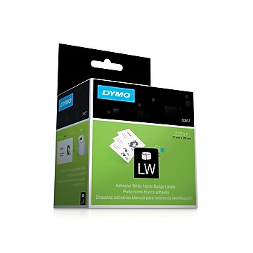 DYMO Authentic LW Name Badge Labels for LabelWriter Printers White 2-1/4 x 4 1 Roll of 250