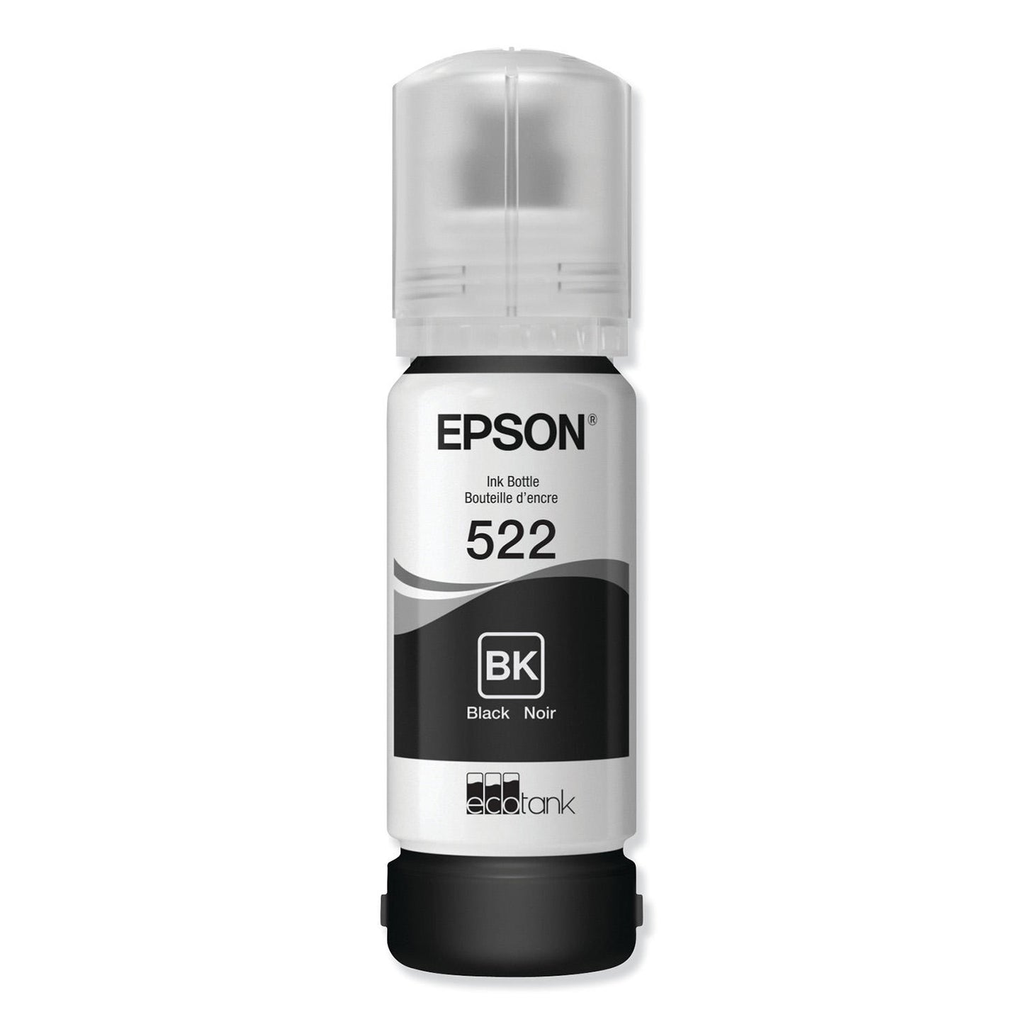 Epson 522 Single Ink Bottle - Black (T522120-S): High Yield Printer Ink