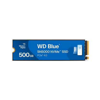Western Digital 500GB WD Blue SN5000 NVMe SSD  PCIe Gen 4.0  up to 5 000 MB/s Read Speeds Internal Solid State Drive (SSD) WDS500G4B0E
