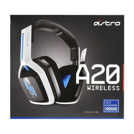 ASTRO Gaming A20 Wireless Headset Gen 2 for PlayStation 5  PlayStation 4  PC & Mac - White/Blue